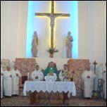 Satu Nou: Sfinirea a trei clopote aduse din Italia pentru biserica nou