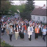 Procesiune de la casa printeasc a episcopului Anton Durcovici spre capela Sf. Elisabeta (13.09.2006) 