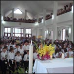 31 august 2008: Administrarea Mirului n Parohia Ciughe la 100 de copii