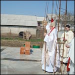 13 aprilie 2009: Moara: Binecuvntarea lucrrii de construcie la noul centru parohial de ctre PS Aurel Perc