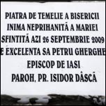 26 septembrie 2009: Bacu: Sfinirea pietrei de temelie la noua biseric