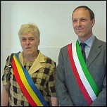 Doamna primar din Butea, Rozalia Hadea, i primarul din Villanova, Italia.